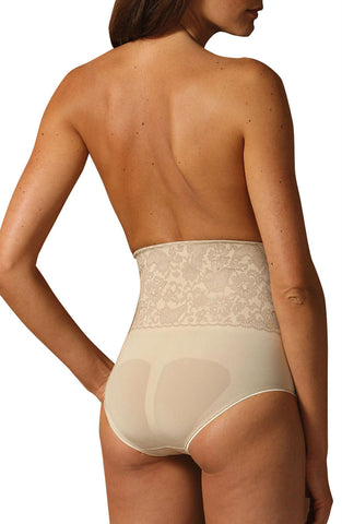 Control Body Shaping Brief With Screen Print Lace Skin