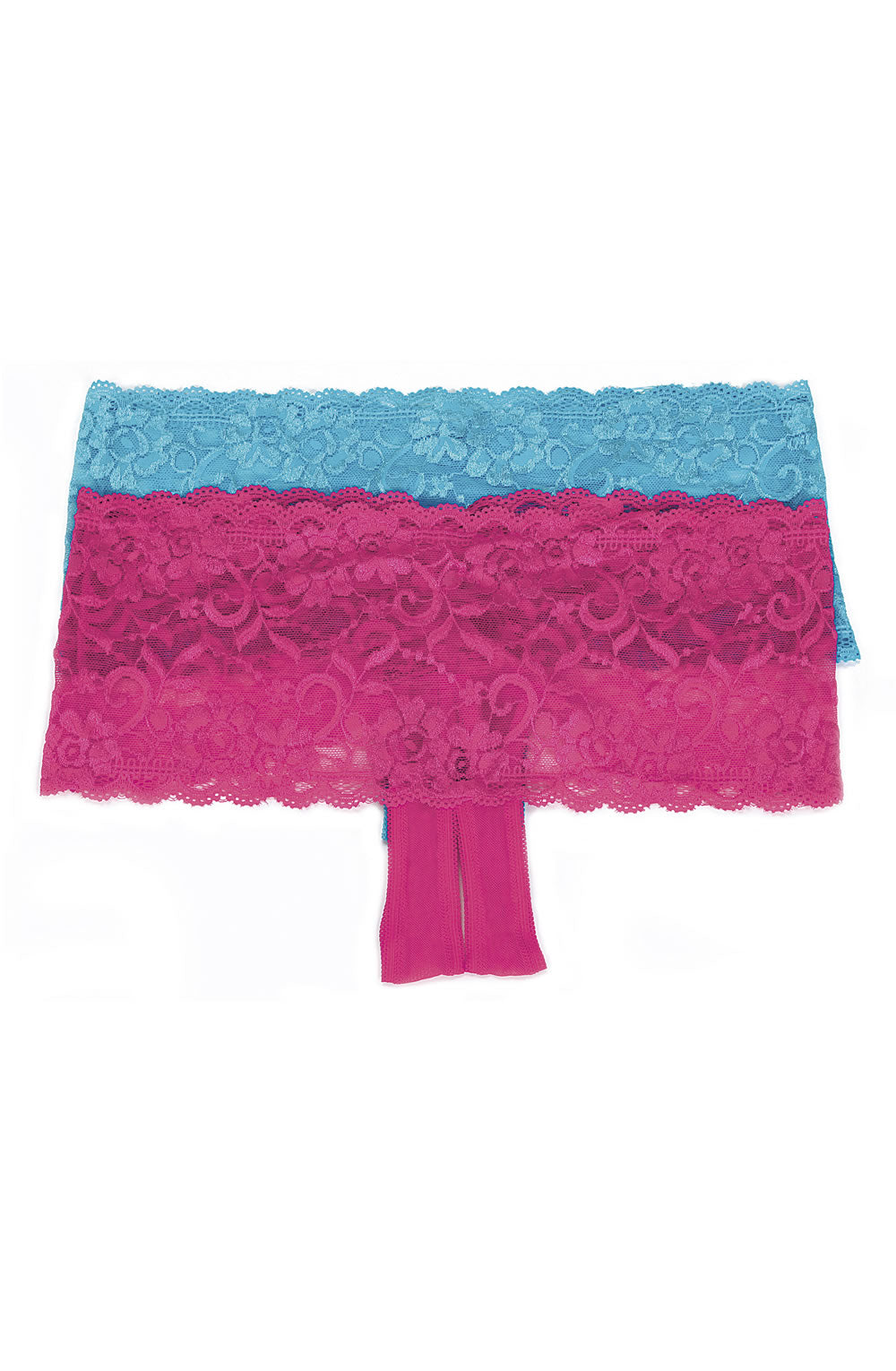 Shirley of Hollywood Stretch Lace Boy Short Turquoise