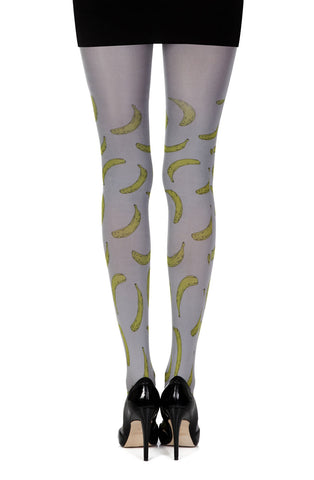 Zohara "Going Bananas" Grey Print Tights