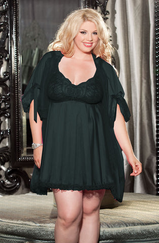 Shirley of Hollywood Black 3 Piece Babydoll